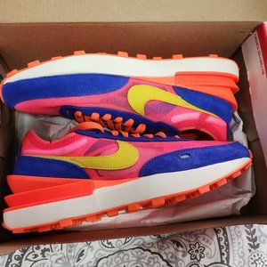 Nike Waffle One Multicolor Women's Blue Pink Low Top Breathable Athletic Shoes